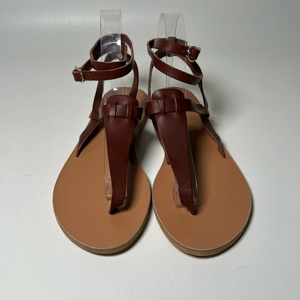NWOB Ancient Greek Sandals Estia Leather T-Strap Sandals - sz 39